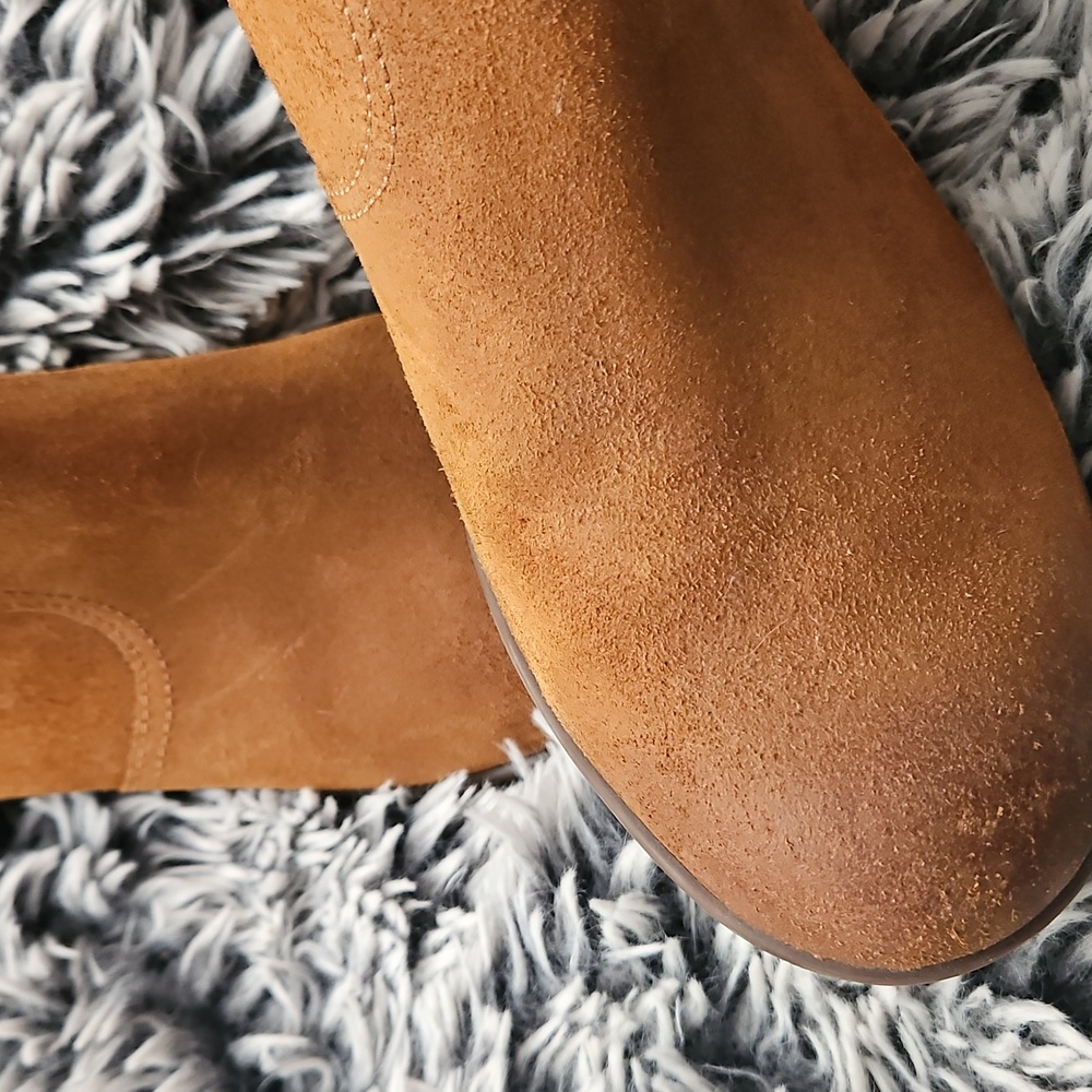 Dansko Mustard Brown Suede Ankle Booties - Picture 5 of 10